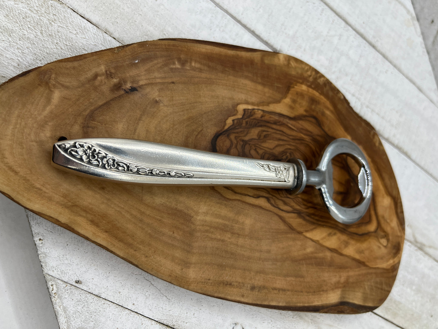 Antique Silver Bottle Opener made from Vintage Knife Handle