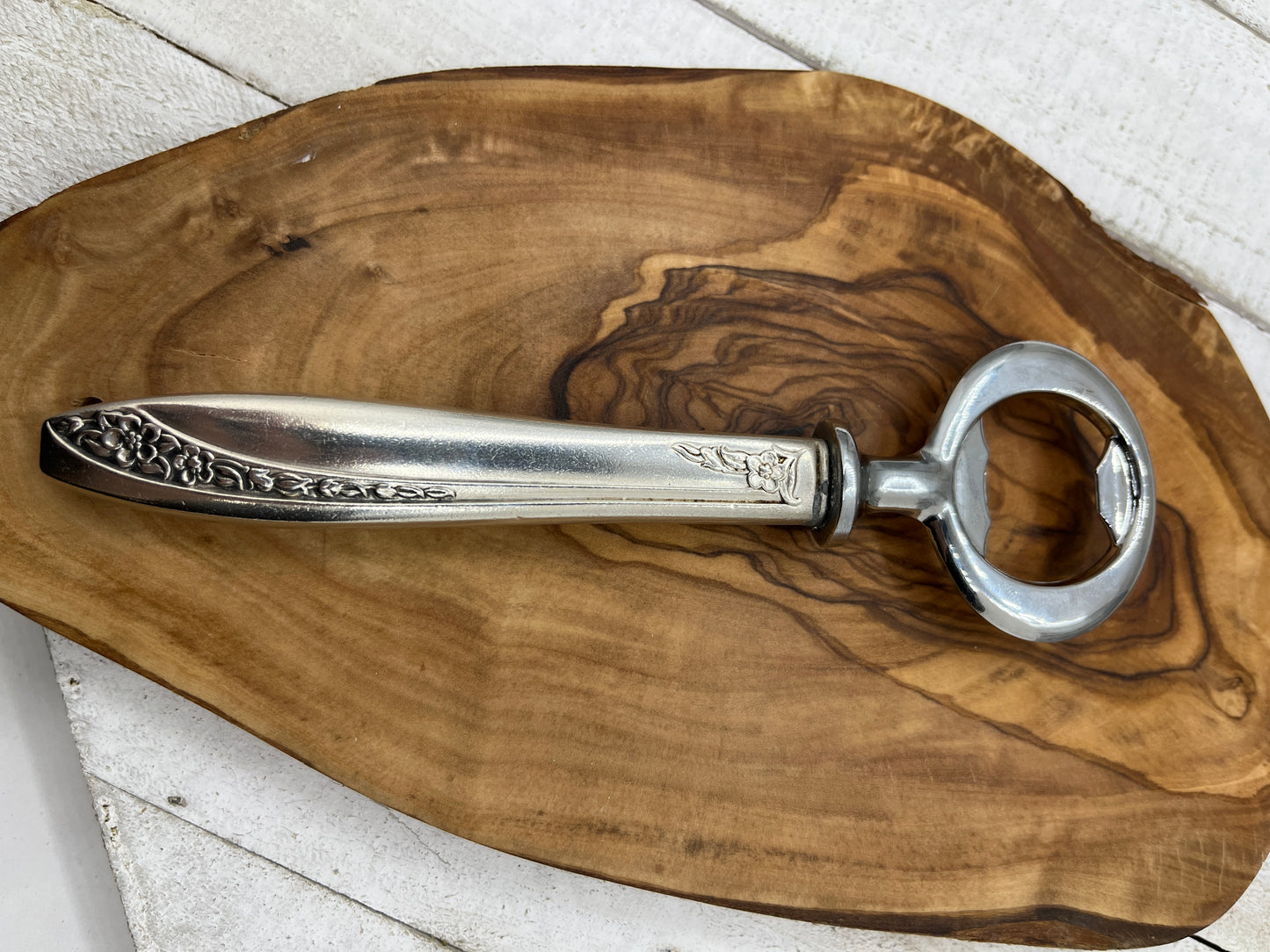 Antique Silver Bottle Opener made from Vintage Knife Handle