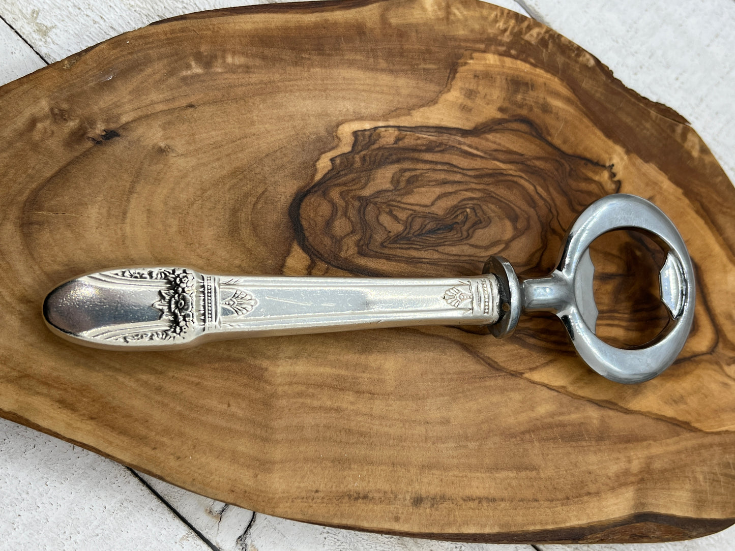 Antique Silver Bottle Opener made from Vintage Knife Handle