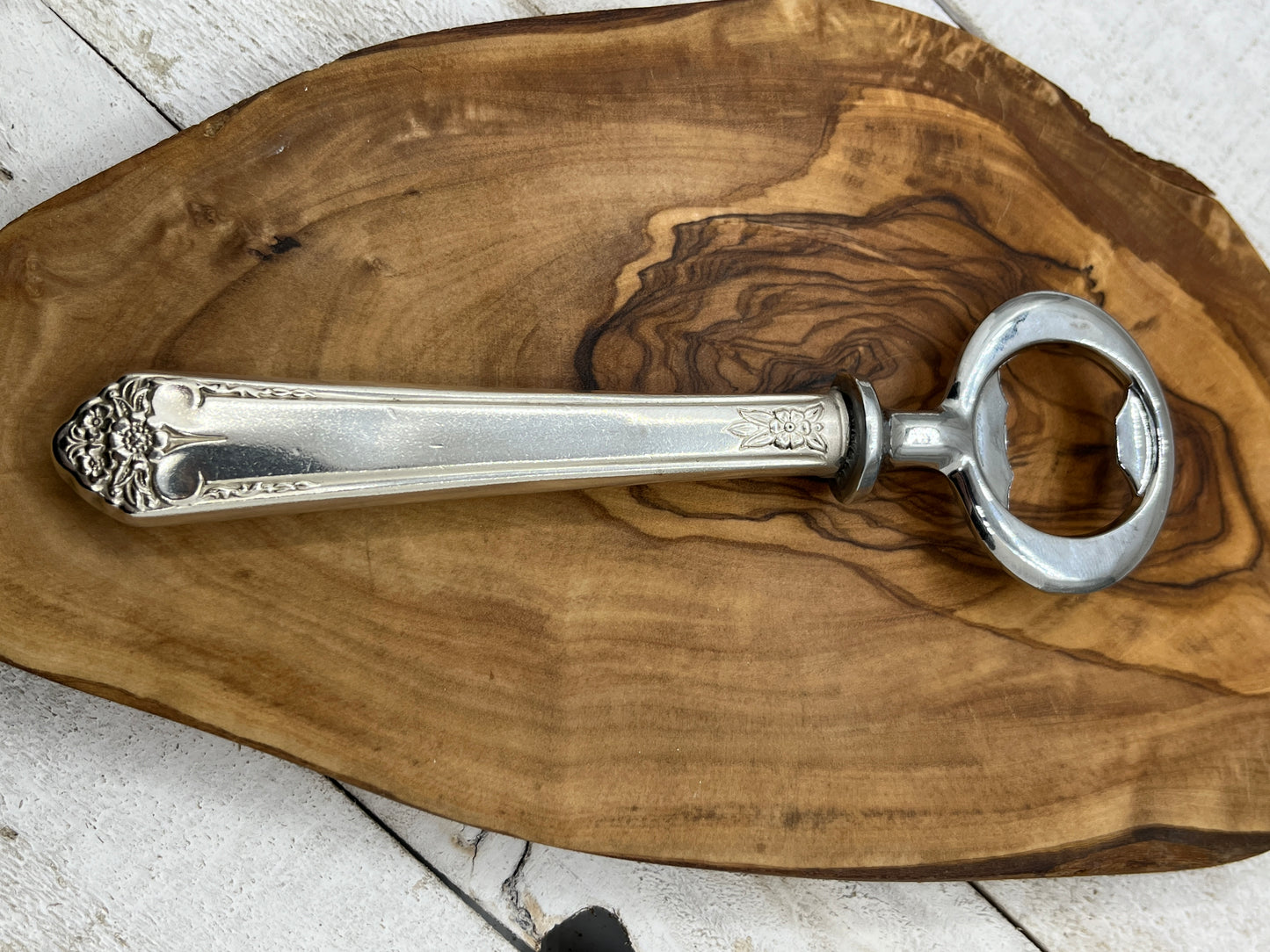 Antique Silver Bottle Opener made from Vintage Knife Handle
