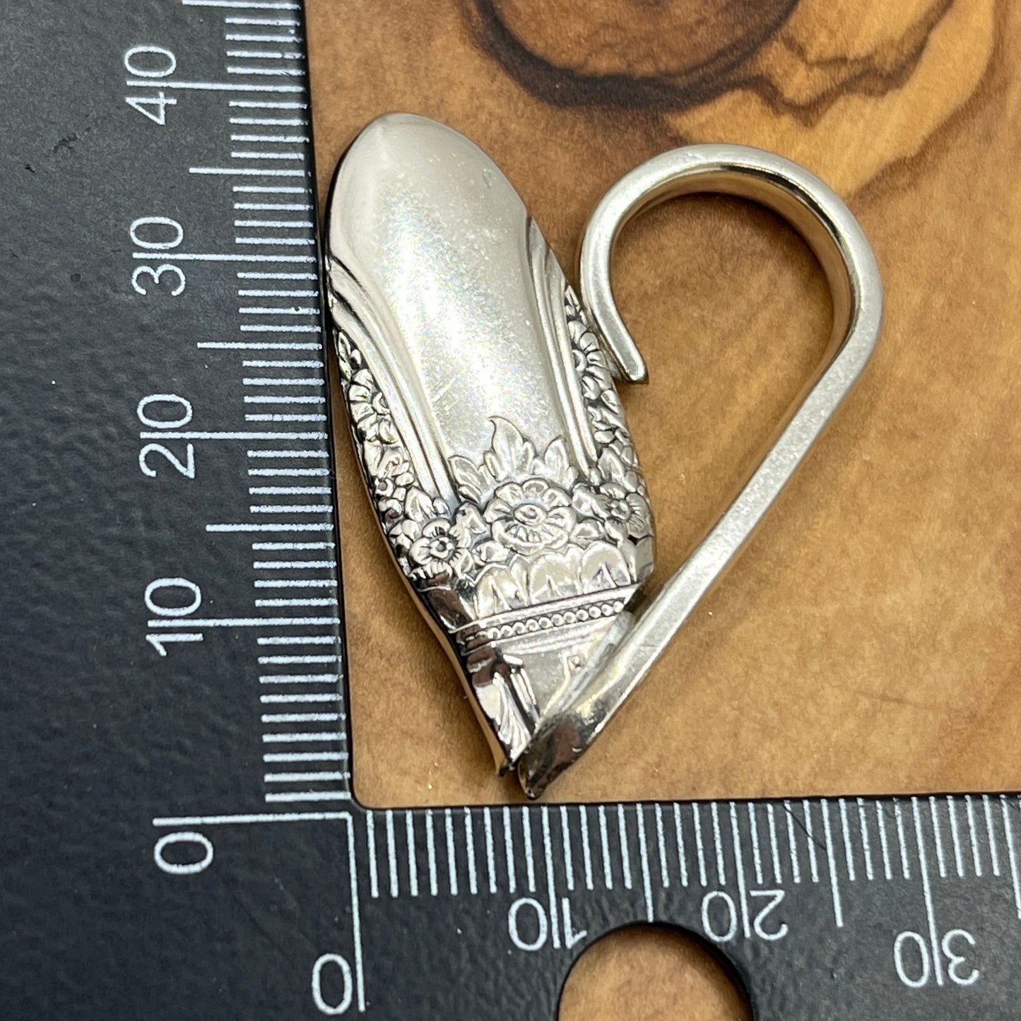 Silver Heart Spoon End and Fork Tine Pendant