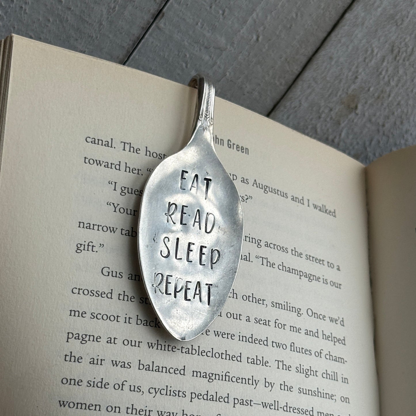 Hand Stamped Bookmark - Escaping to a better world