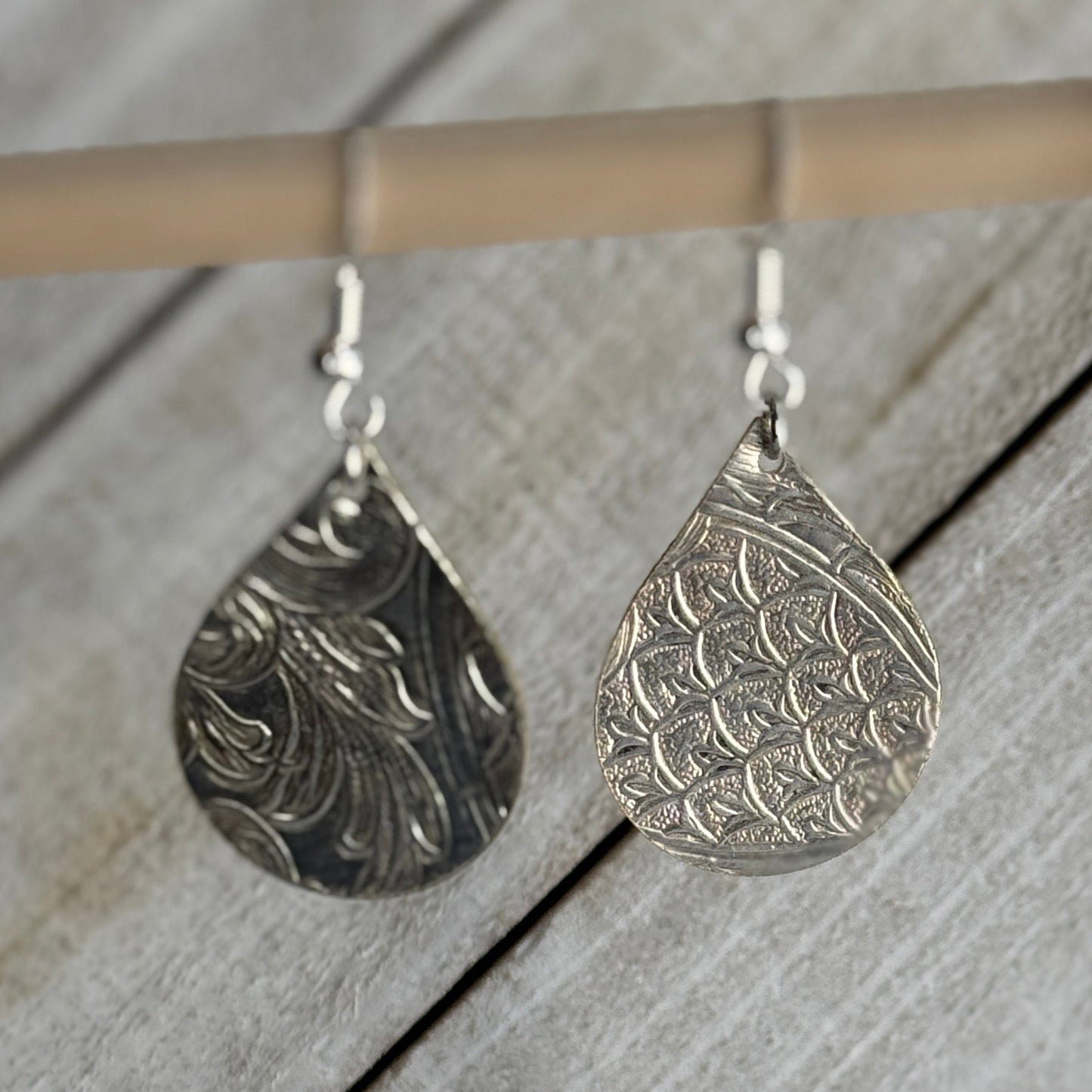 Silver Serving Tray Earrings