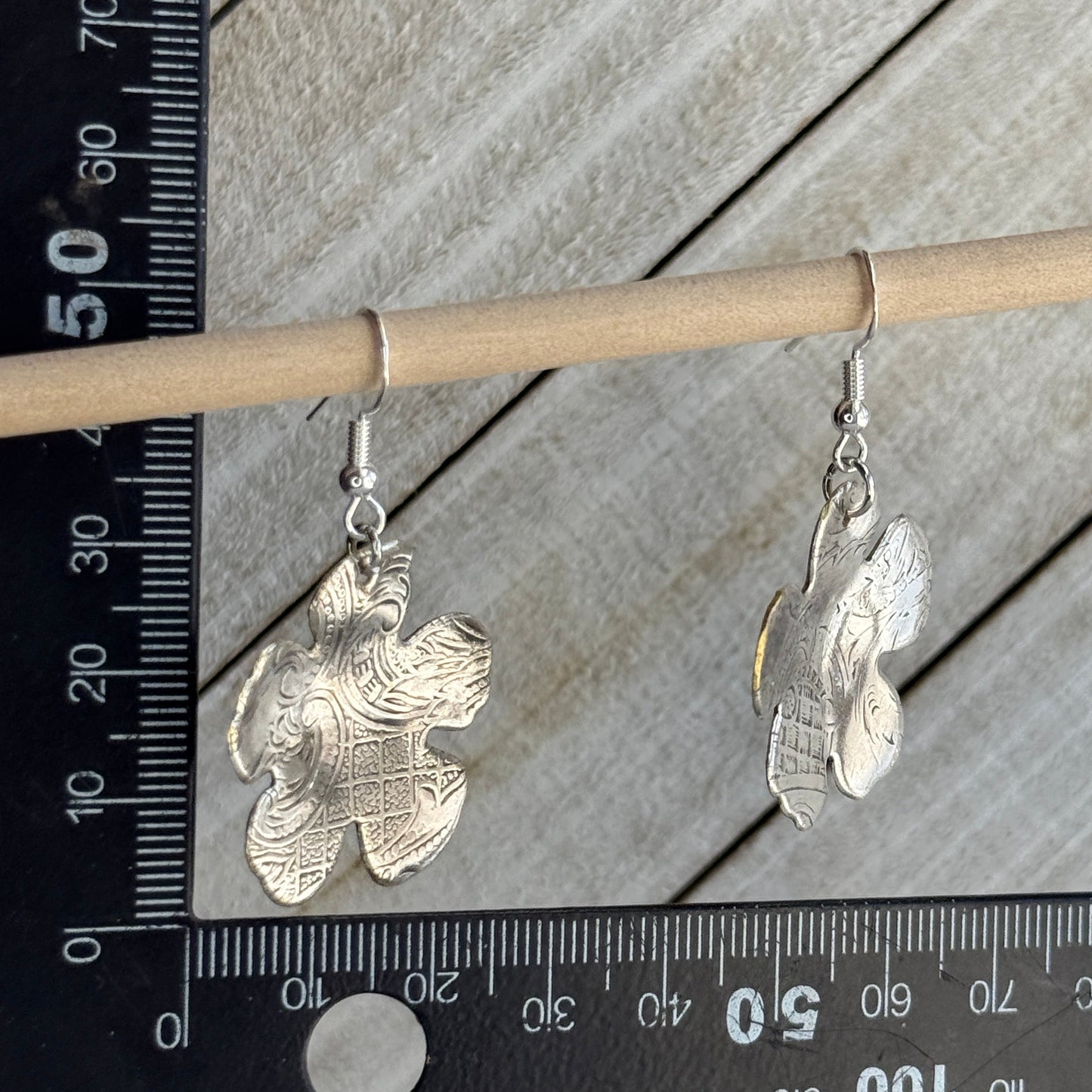 Silver Serving Tray Earrings