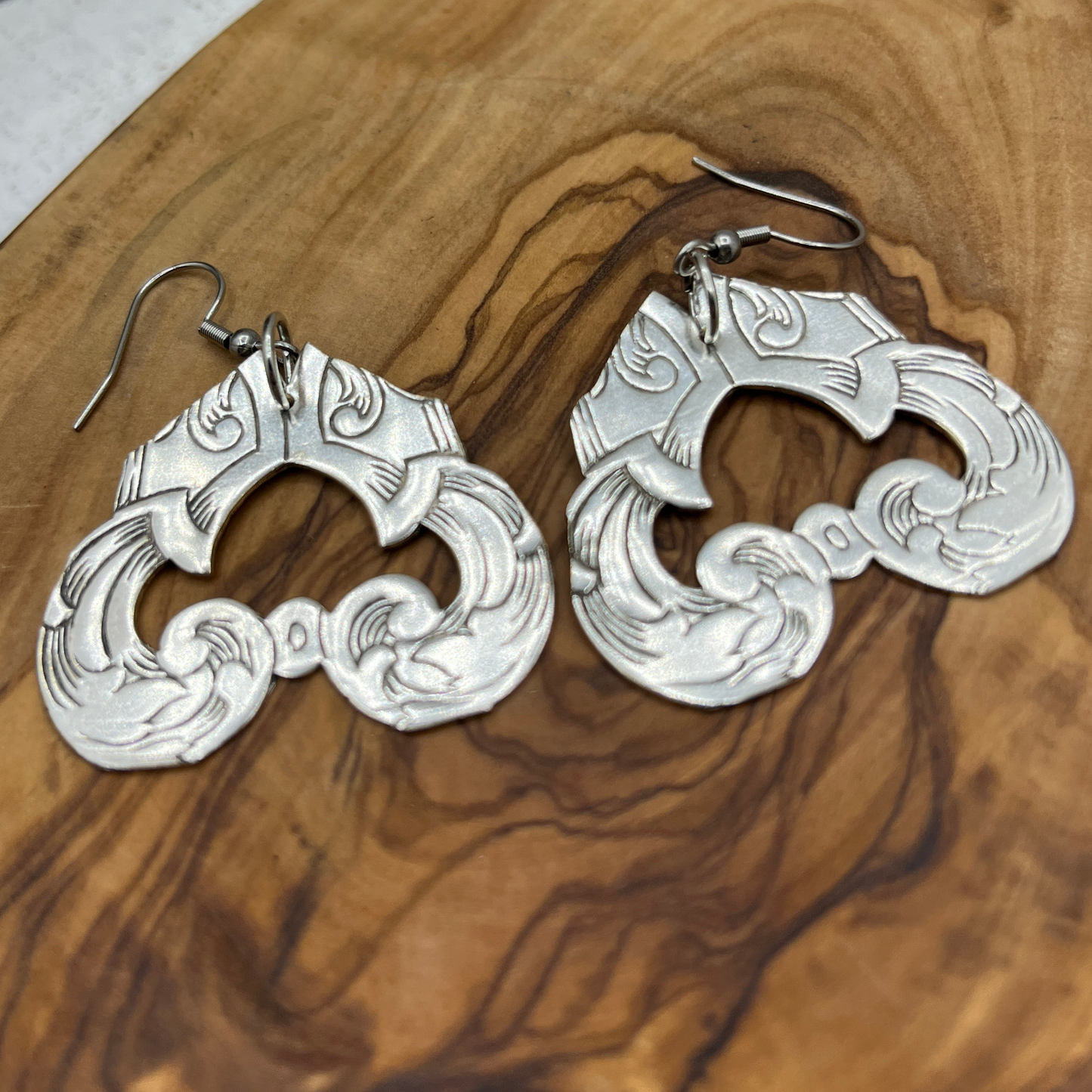Silver Tray Earrings