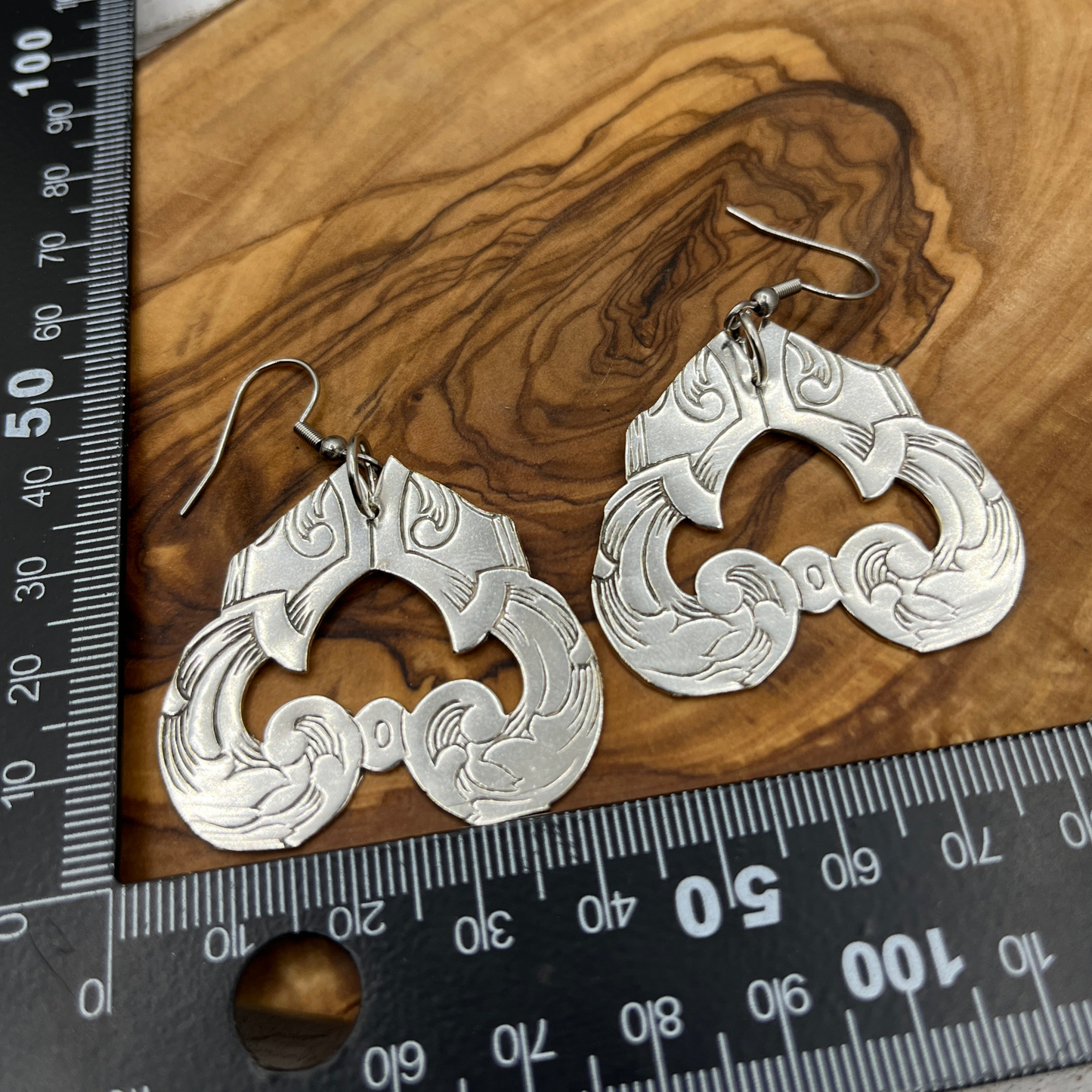Silver Tray Earrings