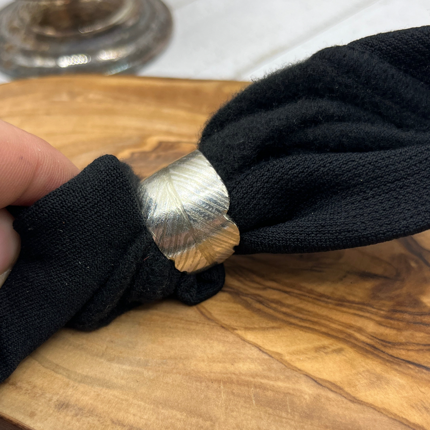 Feather Ring From Vintage Silver Knife Blade
