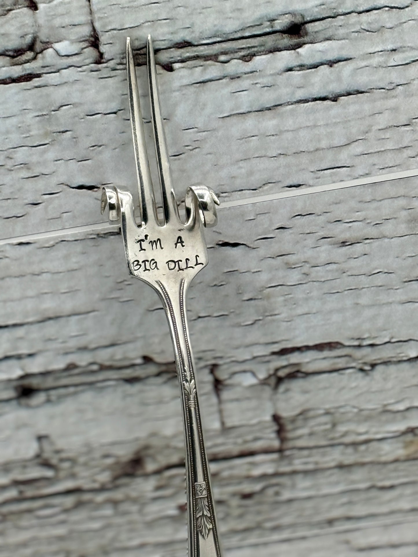 Pickle Fork Hand stamped Silver Fork Pickle Lover Gift Charcuterie Board Accessories Unique and One of a Kind "I'm a big dill"