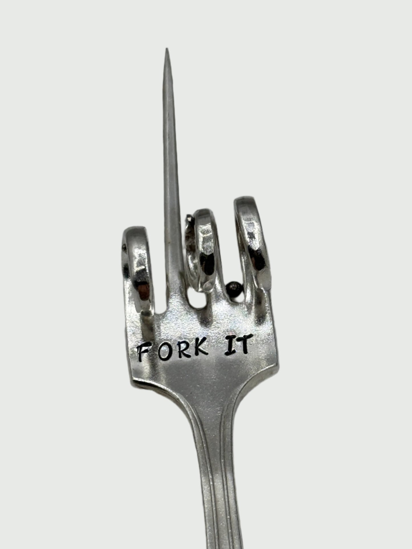Pickle Fork Hand stamped Silver Fork Pickle Lover Gift Charcuterie Board Accessories Unique and One of a Kind "Fork It"