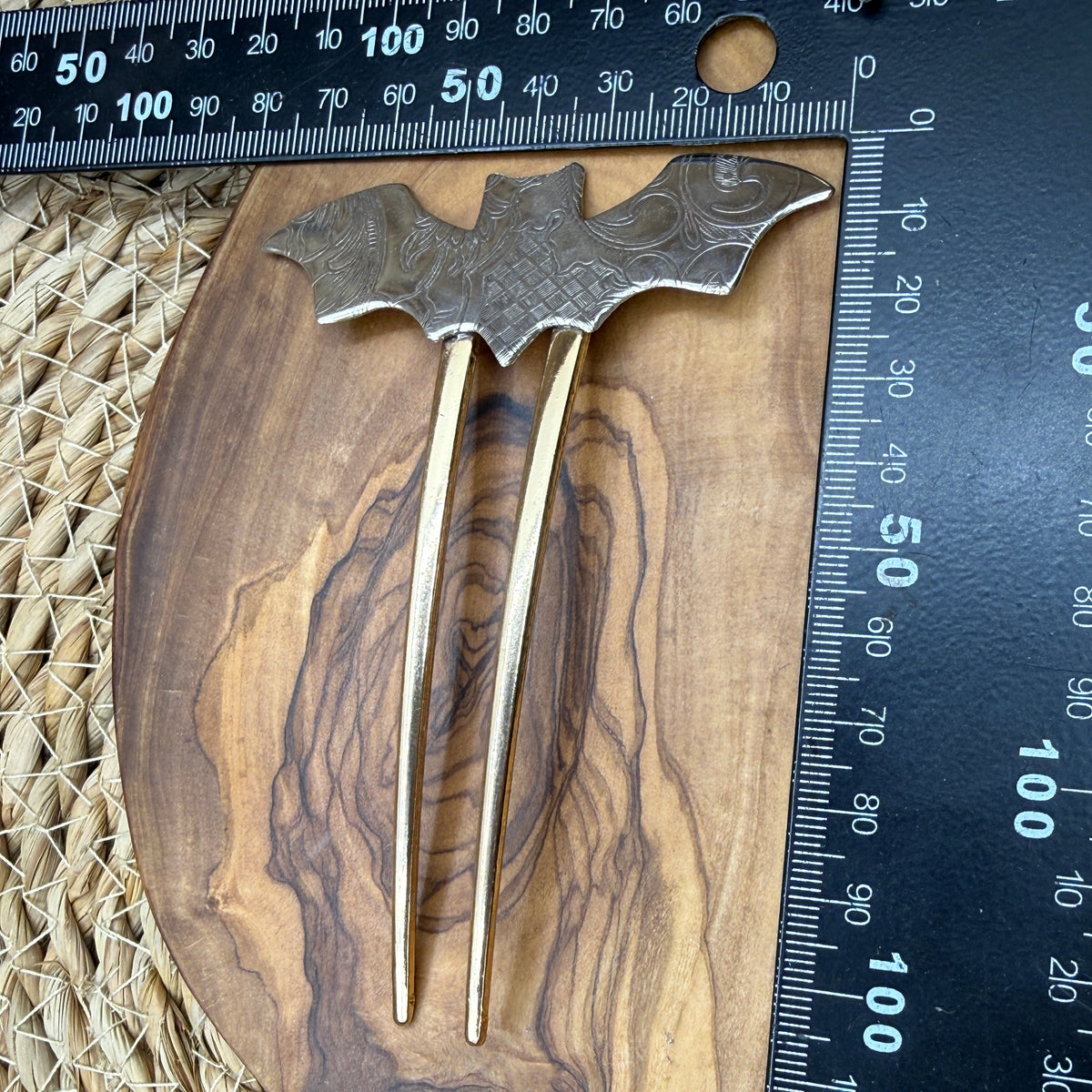 French Hair Pin - Bat