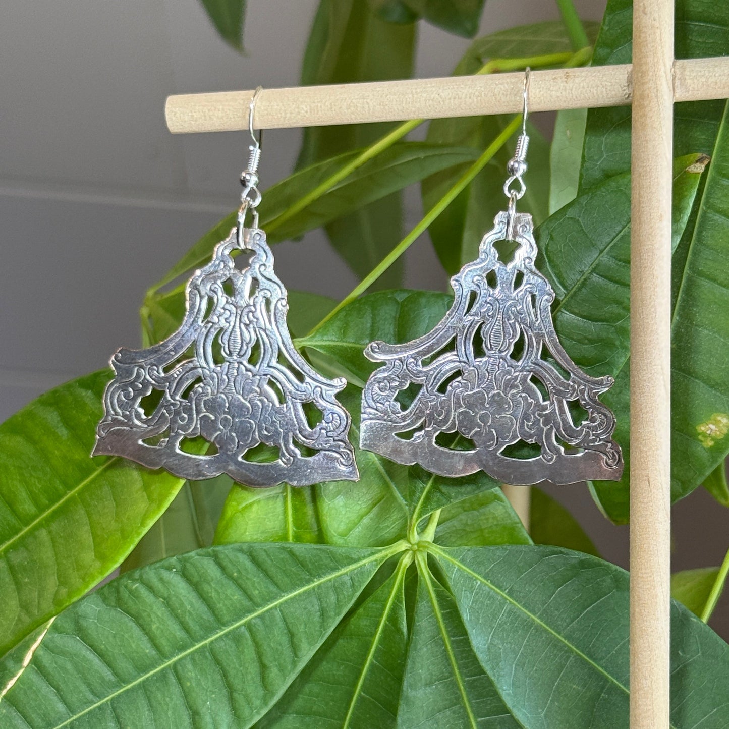 Silver Tray Earrings