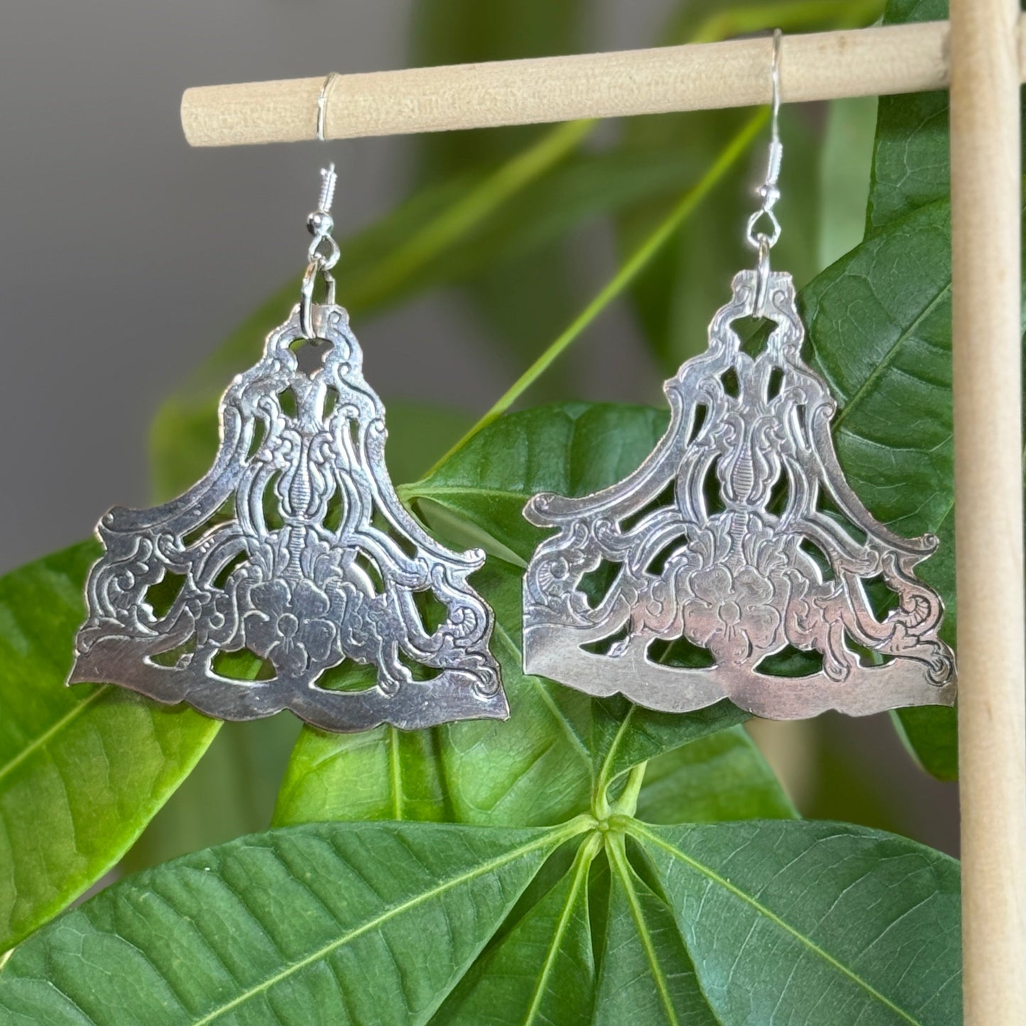 Silver Tray Earrings