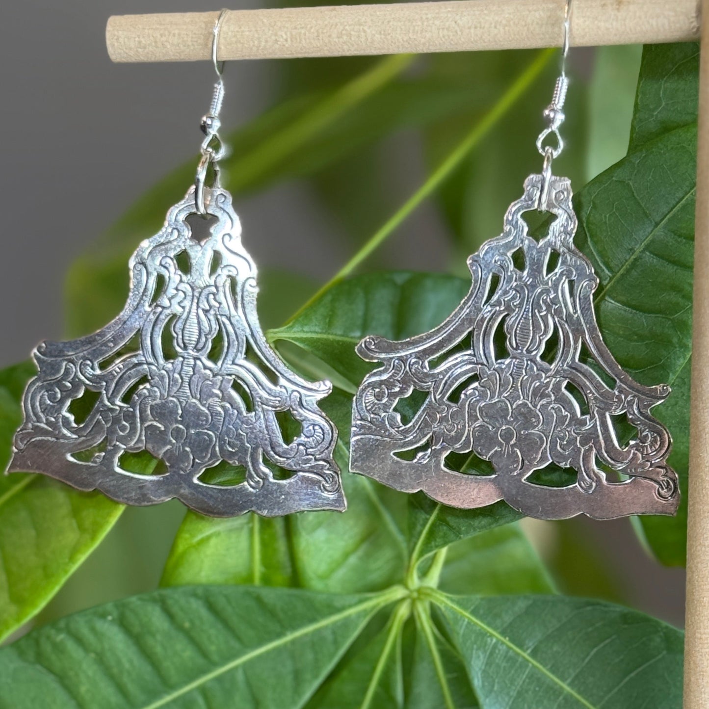 Silver Tray Earrings