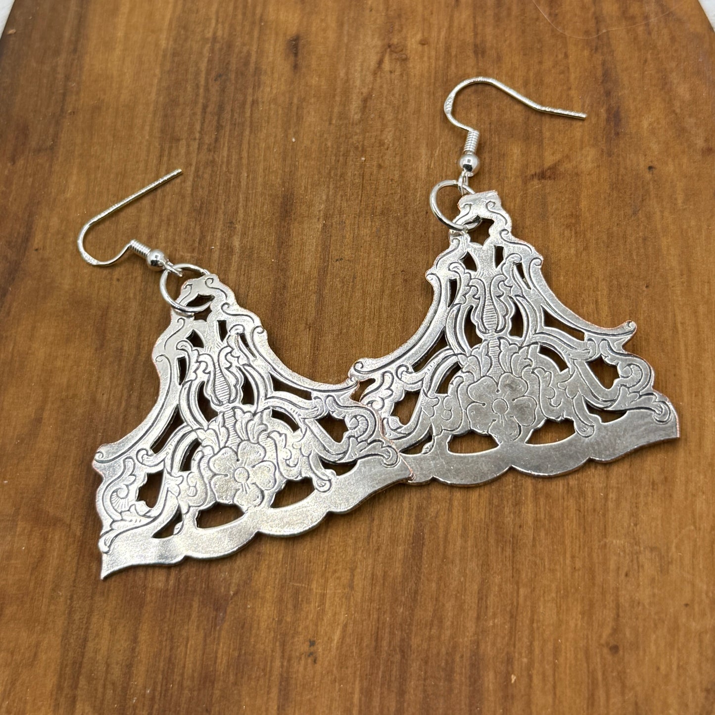 Silver Tray Earrings