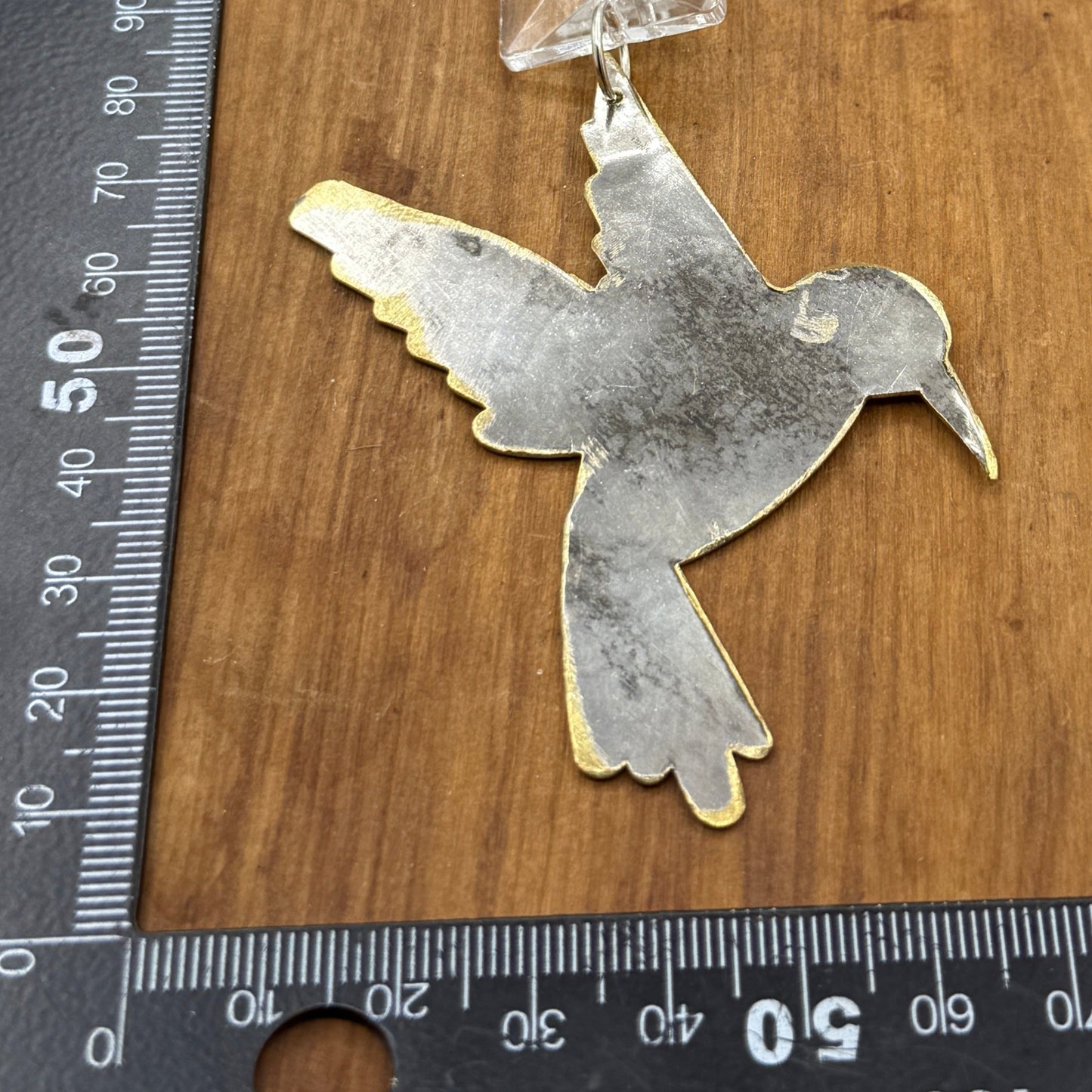 Silver Hummingbird Holiday Christmas Ornament