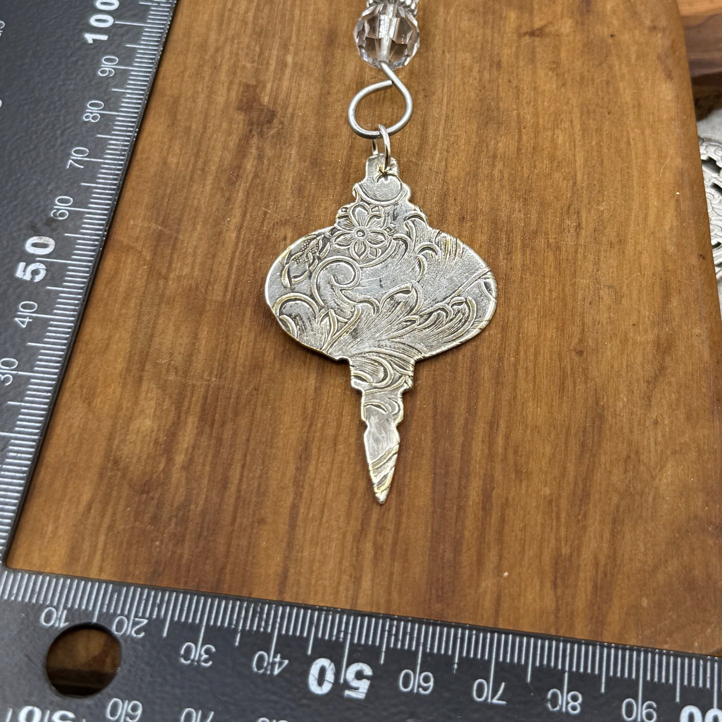 Silver Holiday Christmas Ornament