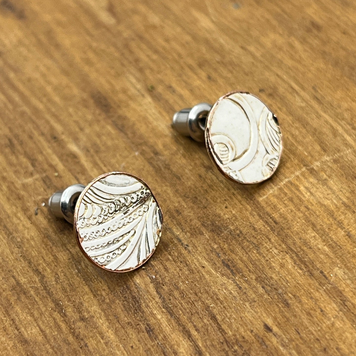 Round Circle Stud Earrings