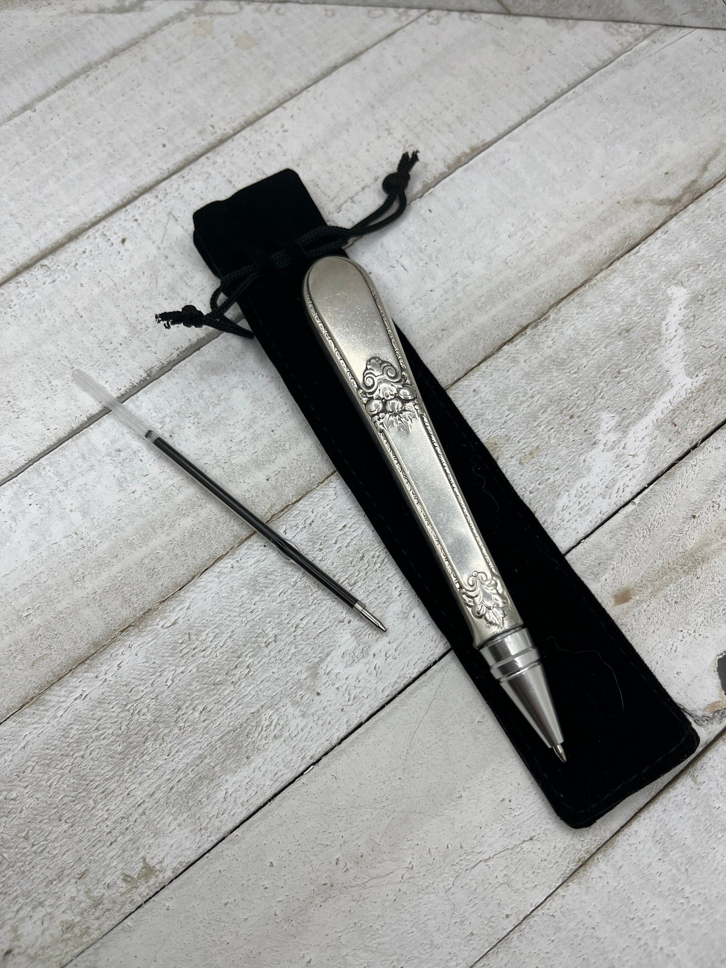 Antique Vintage Silverware Pen, Silver Knife Handle Pen, Unique Teacher, Groomsmen, Bridesmaid Gift Present