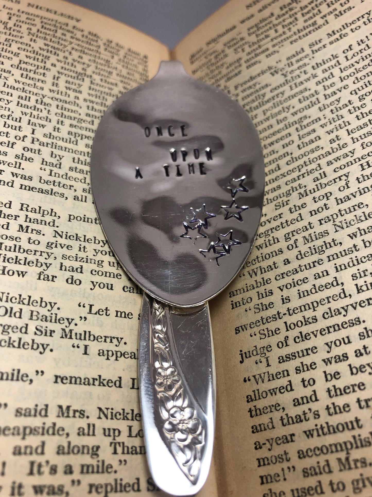 Personalized bookmark, Silver Bookmark, gift for book lover,