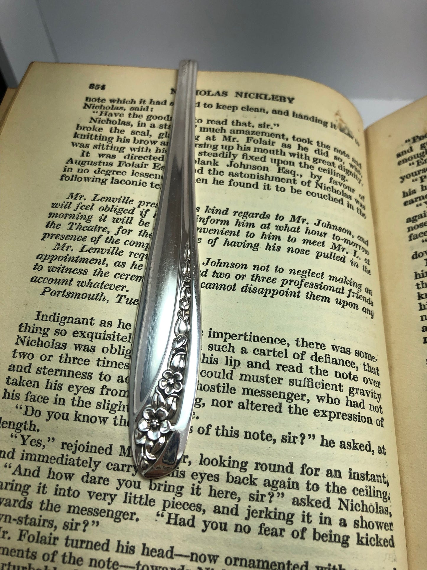 Personalized bookmark, Silver Bookmark, gift for book lover,