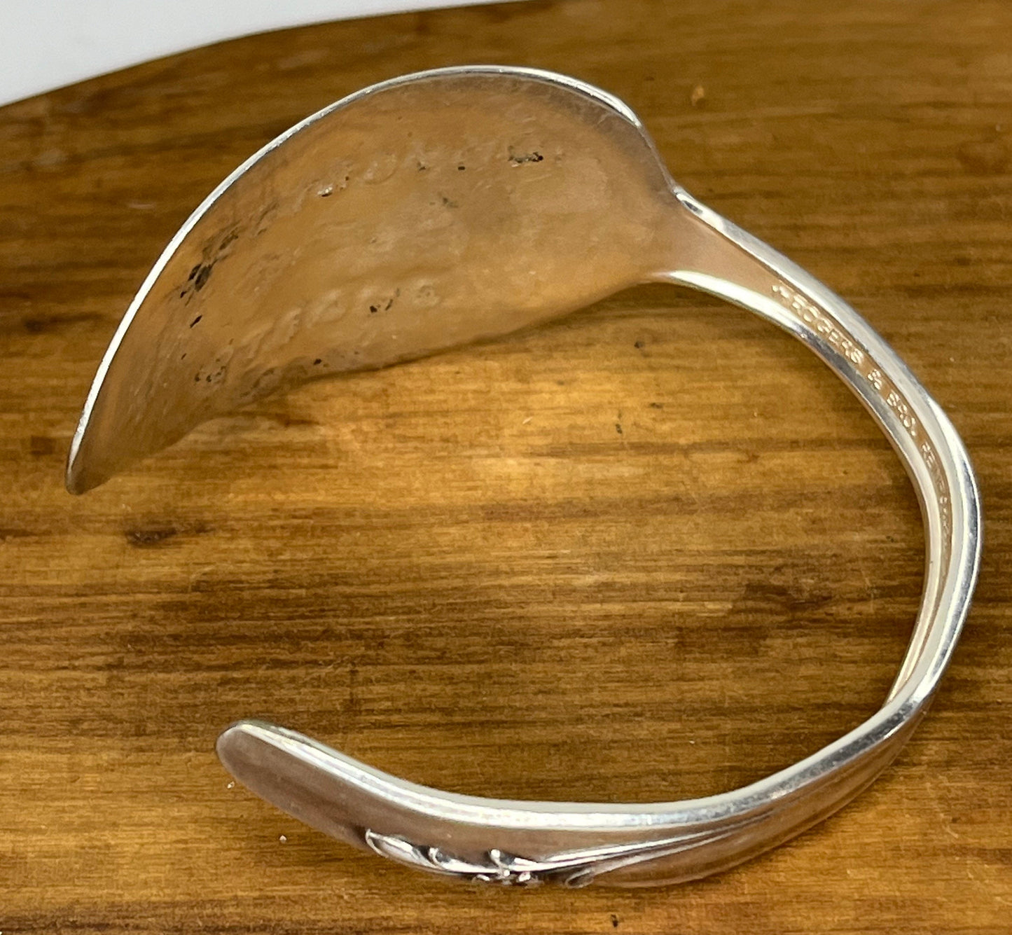 Silver Spoon Bracelet “Adventure Awaits" hand stamped