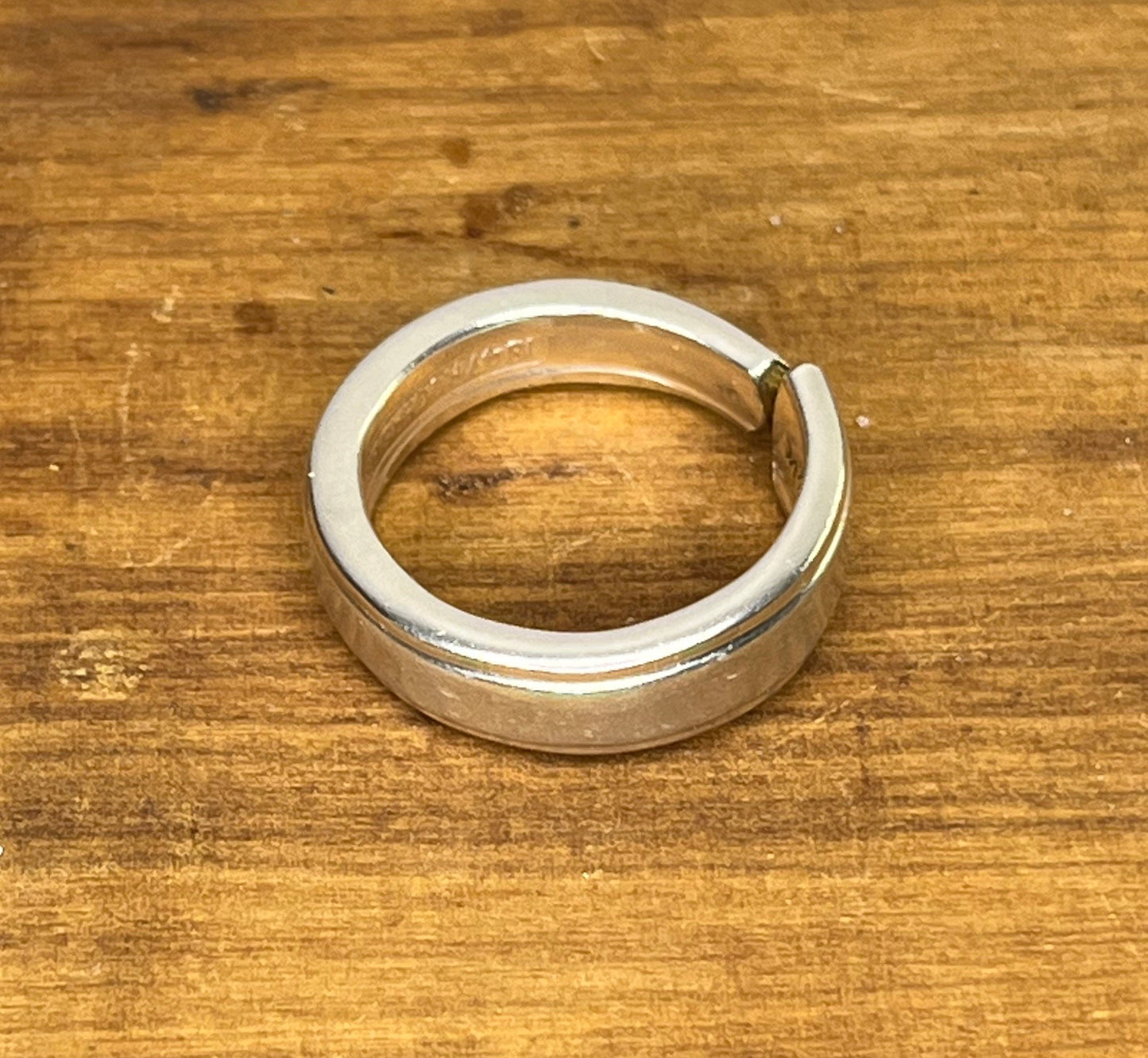 Silver Spoon Ring made from Vintage, Antique Spoon Handle. Silverware Jewelry makes unique gift for him or her. Simple Silver Band