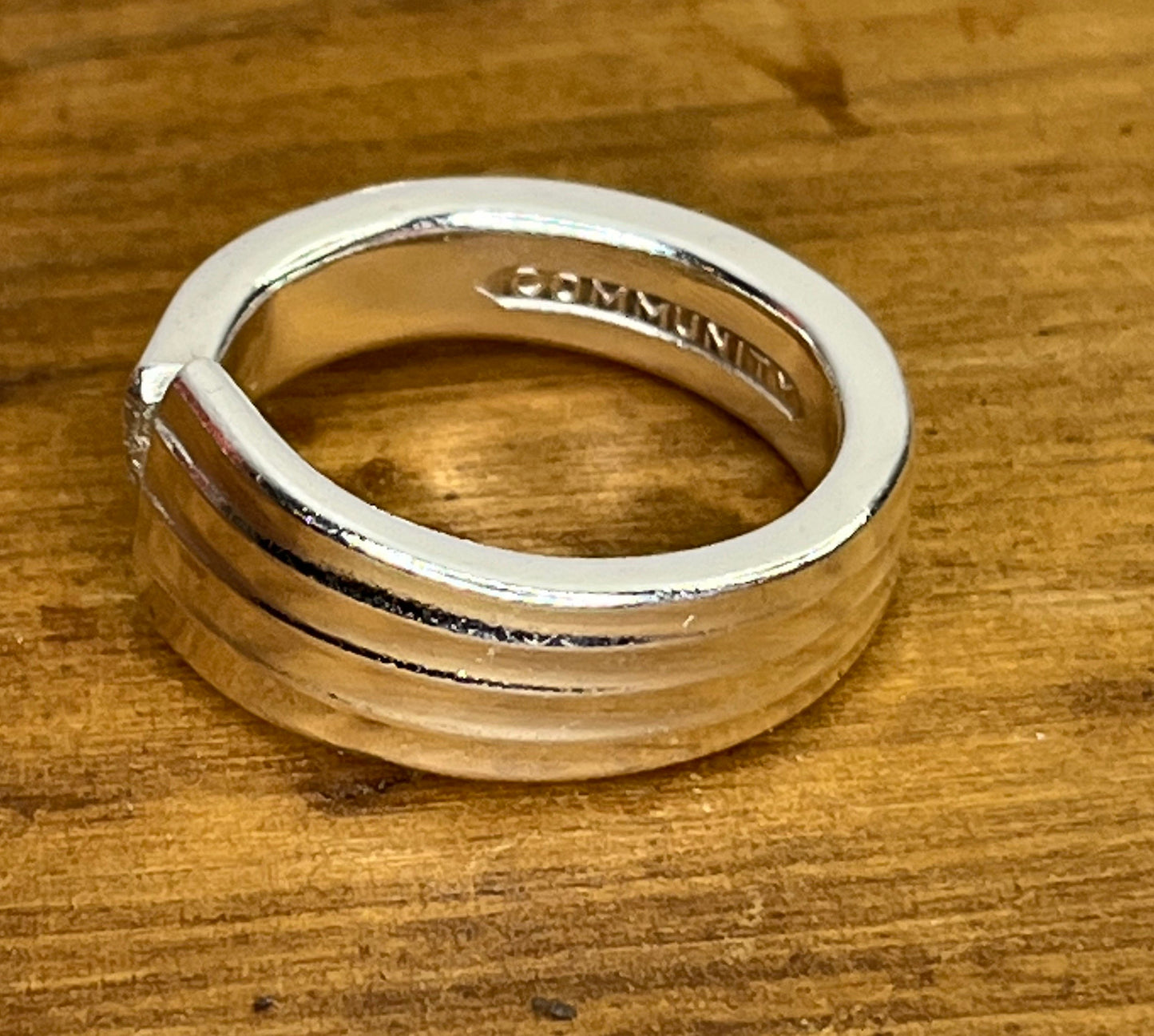 Silver Ring made from Vintage Spoon Handle, Silverware Jewelry, Silver Spoon Ring, Gift for her, Gift for wife, Simple Silver ring