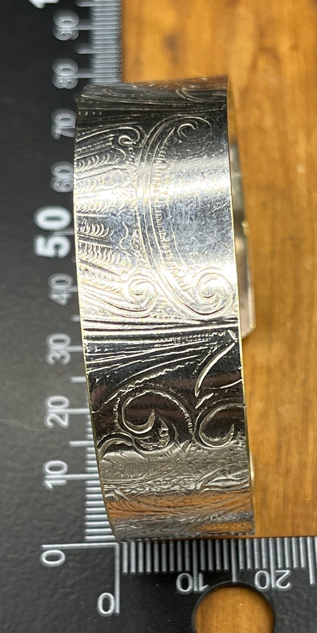 Upcycled Silver Tray Cuff Bracelet - Eco-Friendly Jewelry - Handcrafted Silver Cuff - Repurposed from Vintage Silver Tray