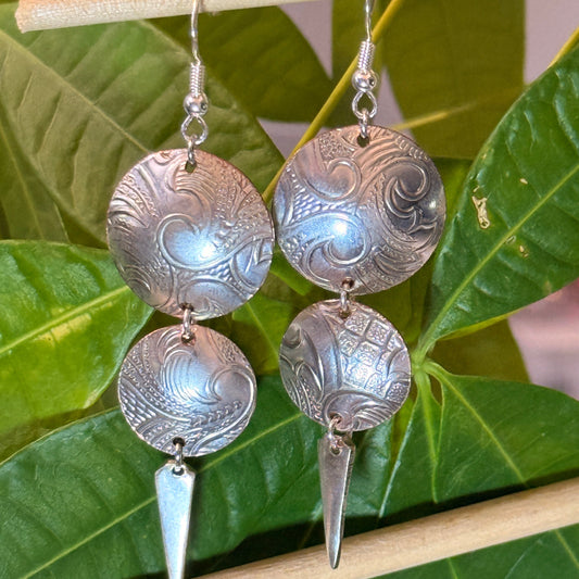Silver Serving Tray Earrings