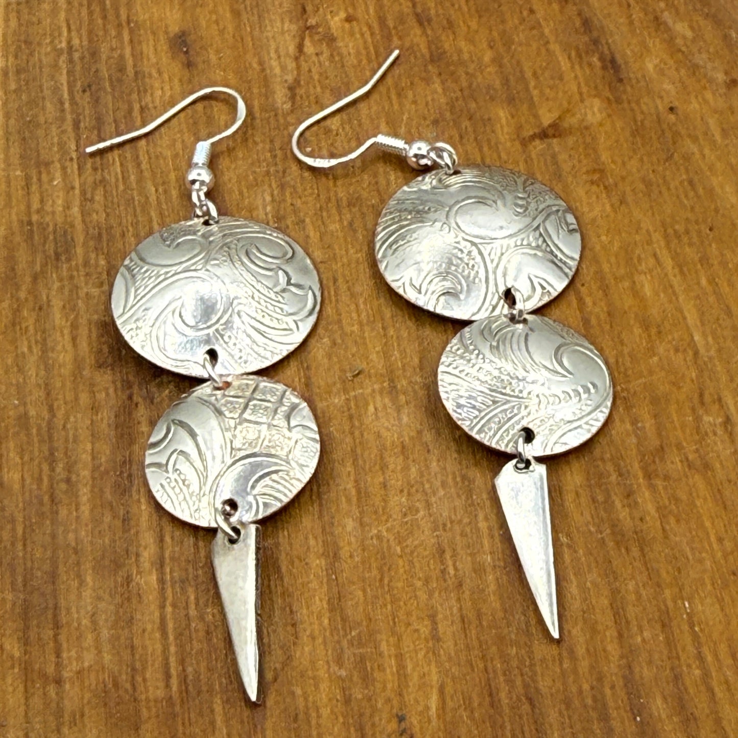 Silver Serving Tray Earrings