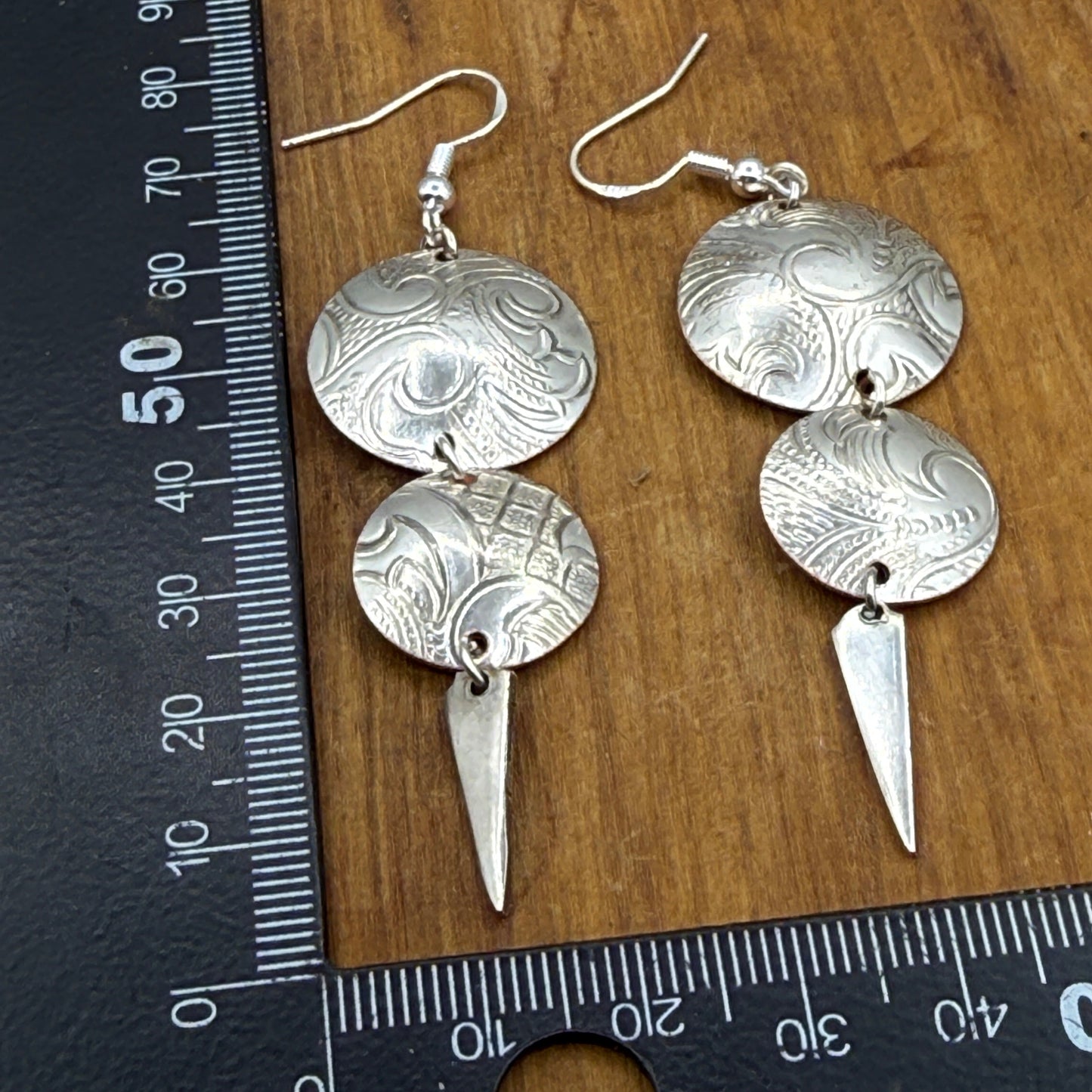 Silver Serving Tray Earrings