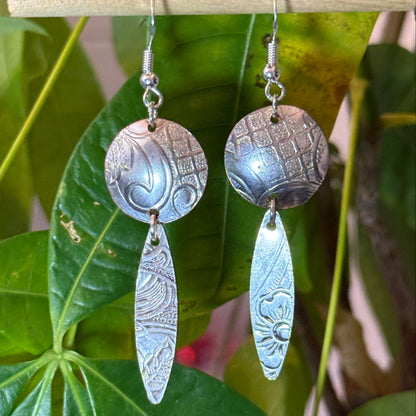 Silver Serving Tray Earrings