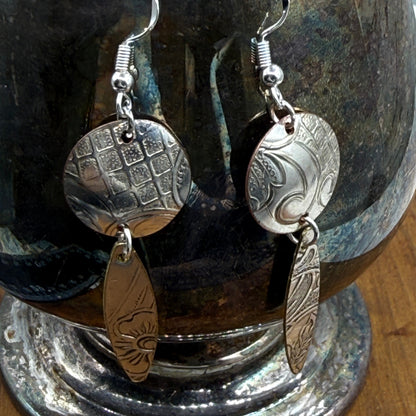 Silver Serving Tray Earrings