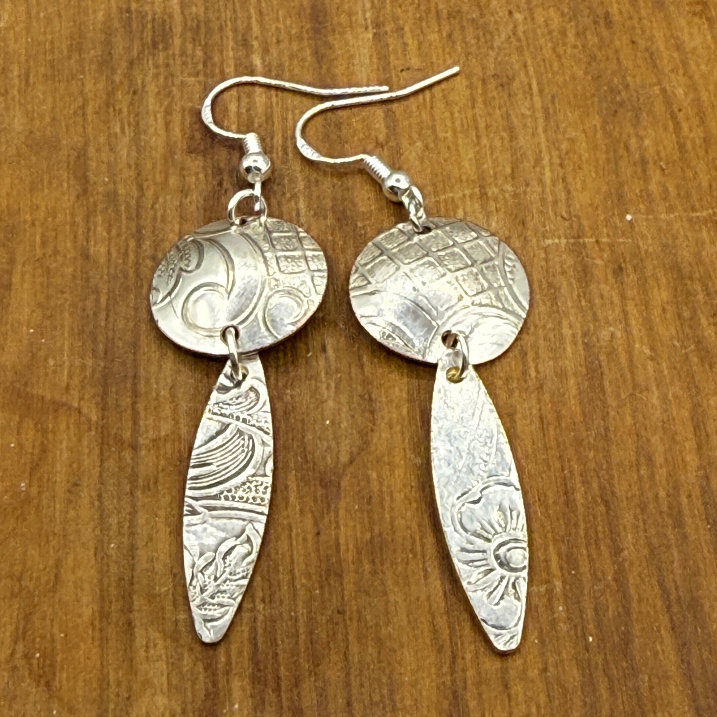 Silver Serving Tray Earrings