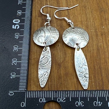 Silver Serving Tray Earrings