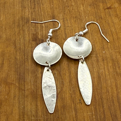 Silver Serving Tray Earrings