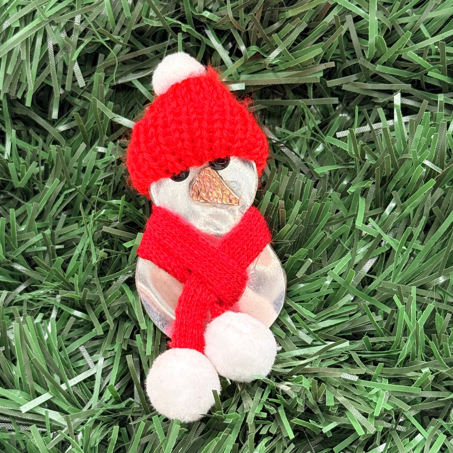 Silver Spoon Snowman Ornament