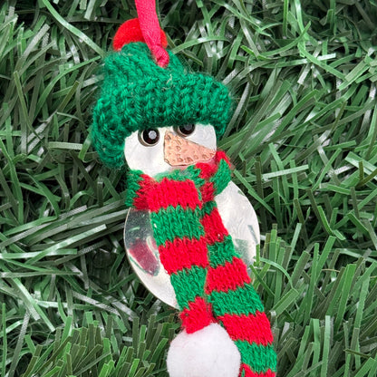 Silver Spoon Snowman Ornament