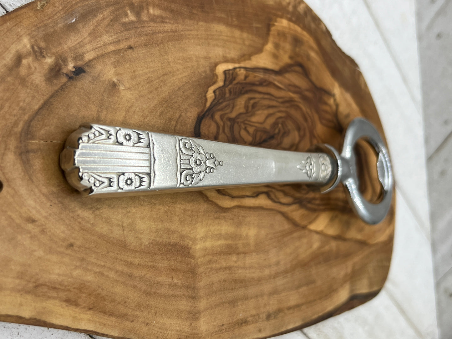 Antique Silver Bottle Opener made from Vintage Knife Handle