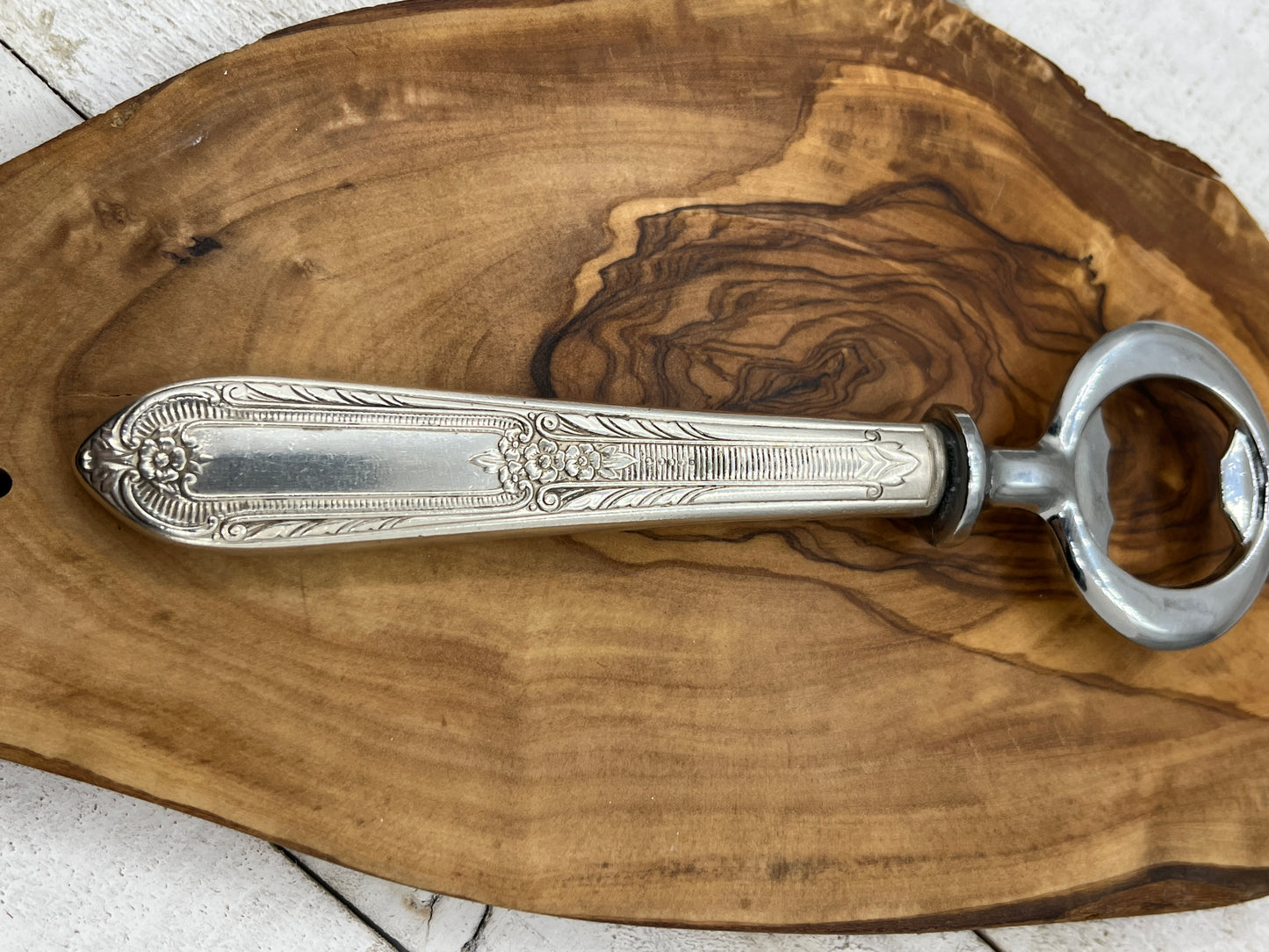 Antique Silver Bottle Opener made from Vintage Knife Handle