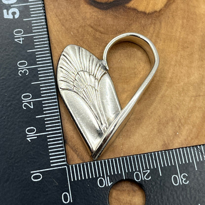 Silver Heart Spoon End and Fork Tine Pendant