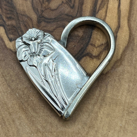 Silver Heart Spoon End and Fork Tine Pendant