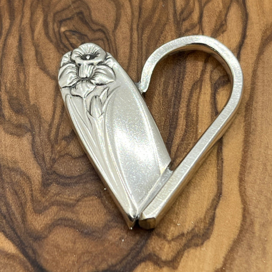 Silver Heart Spoon End and Fork Tine Pendant