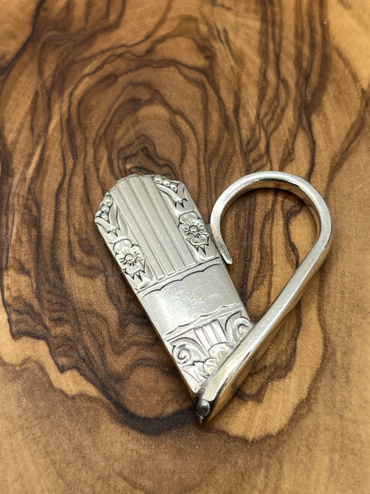 Silver Heart Spoon End and Fork Tine Pendant