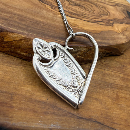 Silver Spoon Heart Pendant