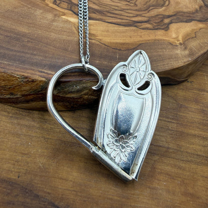 Silver Spoon Heart Pendant
