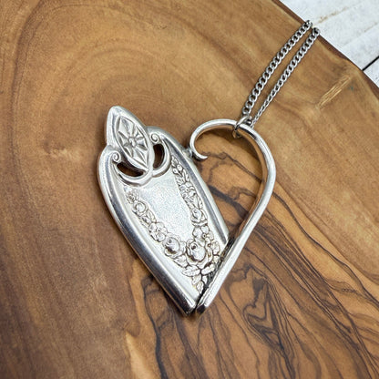 Silver Spoon Heart Pendant