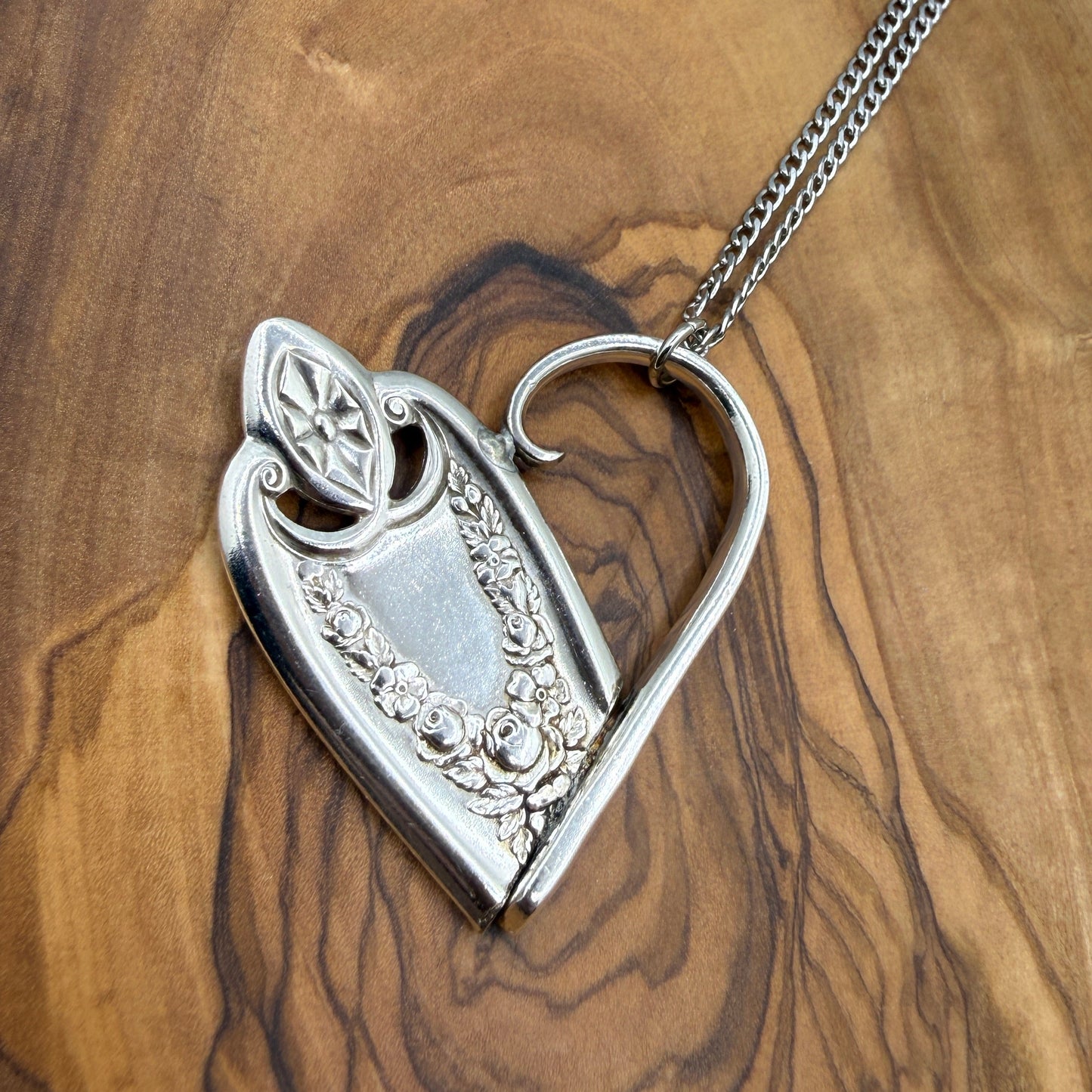 Silver Spoon Heart Pendant