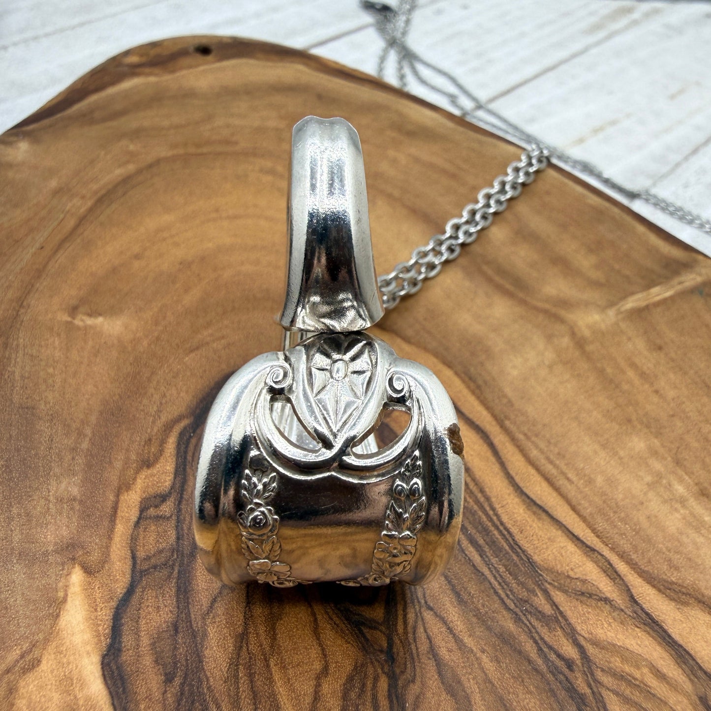 Silver Spoon Heart Pendant