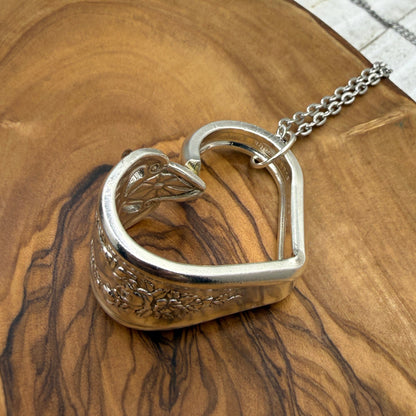 Silver Spoon Heart Pendant